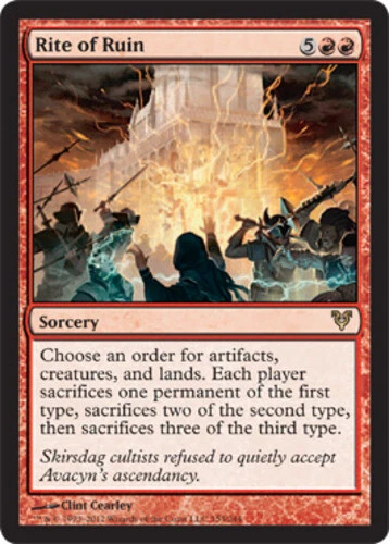 4 Rite of Ruin ~ Near Mint Avacyn Restored 4x x4 Playset MTG Magic Red Card Ulti - Image 1 of 1