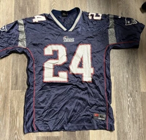 NIKE Vintage New England Patriots Ty Law #24 Jersey youth XL Blue NFL - Picture 1 of 3