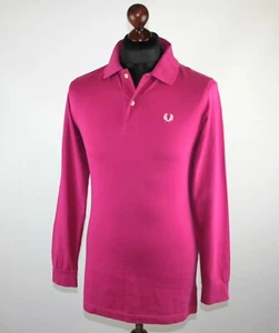Camisa fucsia para hombre Fred Perry manga larga talla S algodón - Imagen 1 de 6