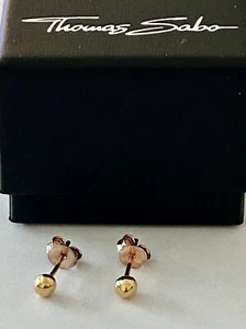 Thomas Sabo Sterling Silver Gold Plated Earrings. - Picture 1 of 6
