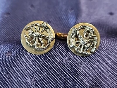 RARE Vintage 1960s Swank INC, Scorpio Zodiac Astrology Sign Gold Tone Cufflinks - Image 1 of 4