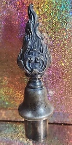RARE Antique Silver Silverplate Candelabra Flame Finial  50 Grams.          C3 - Picture 1 of 5