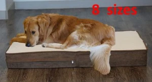 Cuccia ortopedica per cani vero pezzo unico 100% MEMORY FOAM con rivestimento in pile super morbido - Foto 1 di 13