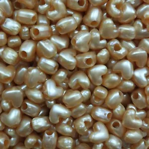 Herz Perlen Gold Perle Großloch Pony Perlen Made in USA - Bild 1 von 3
