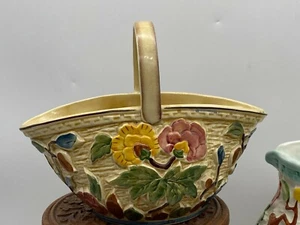Vintage HJ Wood Indian Tree Basket Staffordshire hand painted - Picture 1 of 8