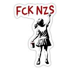 FCK NZS Mädchen Gegen Rassismus Banksy Art Aufkleber Sticker
