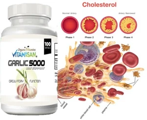 5000mg Garlic Oil 100 Rapid Release Softgels Capsules 5000 Extract organic caps - Picture 1 of 7