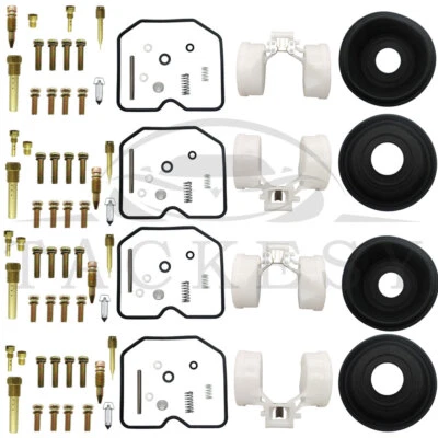 Kit de reparación de carburador de 4 juegos para 88-97 Kawasaki Ninja 600R ZX600 diafragma flotador Foto 1 de 4