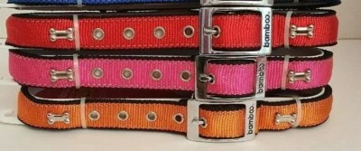 Collar de perro ajustable XL de bambú con control rápido más correa incorporada Foto 1 de 4