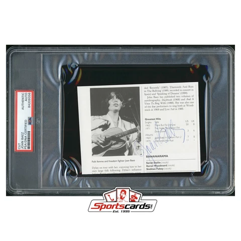 Joan Baez Signed Cut Page PSA/DNA Auto Singer Songwriter Cover