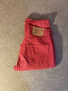 Vintage Red Levi’s 501 Denim Jeans 29x32 Rare - Picture 1 of 5