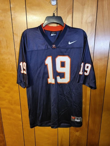 Virgnia Cavaliers Football Jersey ADULT SMALL Nike BLUE #19 UVA Hoos NCAA K2 Cover