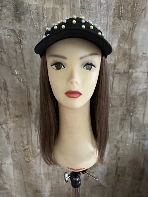 100% EUROPEAN PROCESSED HUMAN HAIR HAT FALL 18" LIGHT BROWN WITH HIGHLIGHTS - Image 1 of 4
