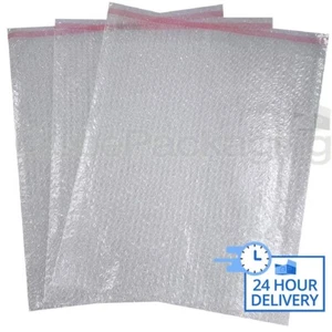300 x BP7 STRONG PLAIN CLEAR PEEL & SEAL BUBBLE POUCHES BAGS 380x435mm (15x17") - Picture 1 of 5