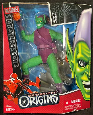 Hasbro Marvel Signature Series 9" Spider Man Origins 2006 raro duende verde sin usar, en caja Foto 1 de 3