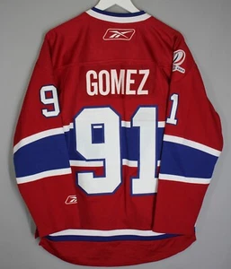 MONTREAL CANADIENS NHL HOCKEY JERSEY SHIRT REEBOK #91 GOMEZ SIGNED 1909 2009 - Picture 1 of 9