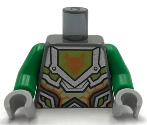 Lego New Dark Bluish Gray Minifig Torso Nexo Knights Armor w/ Fox Head Emblem - Picture 1 of 2