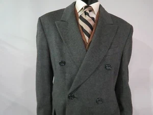 Aquascutum London made in England lambswool double breasted topcoat 44 R - Picture 1 of 9