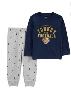 Carter’s 2-Piece Football And Turkey Set! NWT! Size 3T - Picture 1 of 9