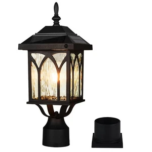 Solar Lamp Post Light Outdoor，Solar Outdoor Post Light with 3.5in Pier Mount ... - Picture 1 of 6