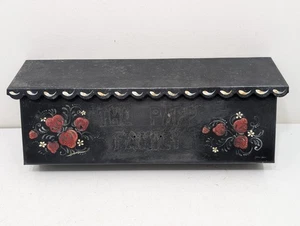 Vintage Primitive Folk Art Painted US Mailbox Farm House Wall Mail Box Delivery - Picture 1 of 16