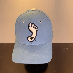 UNC Tar Heels Foot Logo Hat Zephyr Graf-X Fitted 6 7/8 Carolina Blue VTG - Picture 1 of 8
