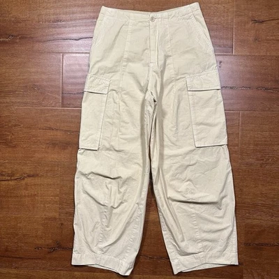 Pantalones Carga Zara SRPLS Juveniles 13-14 Beige Barril Ligeros Retro Naturaleza Y2K 00s Foto 1 de 4
