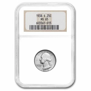 1938-S Washington Quarter MS-65 NGC - Picture 1 of 3
