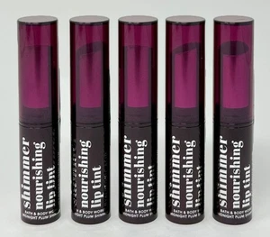 5 NEW BATH & BODY WORKS MIDNIGHT PLUM SHIMMER NOURISHING LIP TINT STICK BALM - Picture 1 of 5