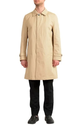 Abrigo Hugo Boss Para Hombre "Darion_1" Beige Repelente al Agua Abotonado EE. UU. S IT 48 Foto 1 de 4