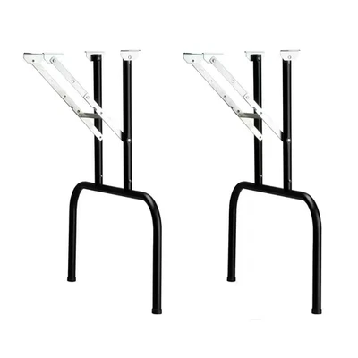 Folding Banquet Table Leg, Black, Set of 2 - 29 In. H X 24 In. W - 16 Gauge Stee - Image 1 of 4