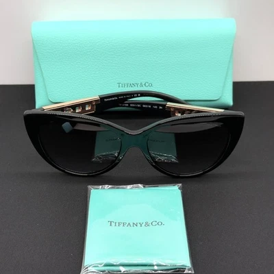 Tiffany & Co. TF 4196 8001 Black Cat-Eye Women's Sunglasses Rose Gold 56mm - Image 1 of 4