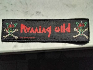 RUNNING WILD PATCH ORIGINAL 1991 Vintage Stripe Aufnäher 19x5cm Helloween Metal - Bild 1 von 6