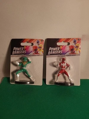 2- Power Rangers: Just Play 2022 2.5" Mighty Morphin RED/GREEN RANGER. Nuevo en paquete  Foto 1 de 4