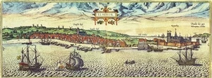 Reproduction plan ancien d'Elseneur (Helsingor) 1598 - Imagen 1 de 1