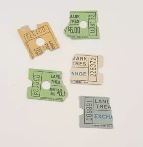 Lot of 5 Landmark Theaters Movie Ticket Stubs Milwaukee, WI Oriental Downer - Picture 1 of 9