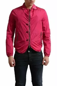 Dsquared2 Men's Fuchsia Full Zip Windbreaker Jacket US 2XS IT 44 - Picture 1 of 4