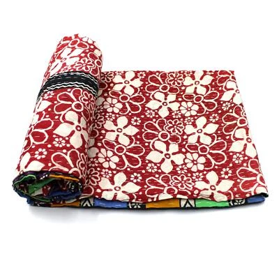 Vintage Kantha Quilt Indian Handmade Cotton Bedspread Bed Cover Bedding Throw - Image 1 of 4