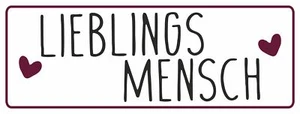 Aufkleber "LIEBLINGSMENSCH" 40 x 107 mm - Bild 1 von 1