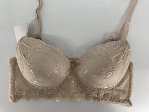 NWT Rene Rofe Nude Lace Extreme Push Up Underwire Bra Size 34A (B91865H2-CW) - Picture 1 of 6