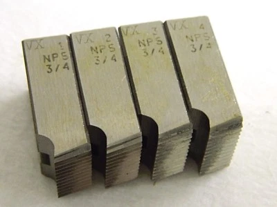 Vargus Pipe Chasers 4-Piece Set 3/4-14 NPS Thread 10D Hook Angle 2GG4G04814013 - Image 1 of 4