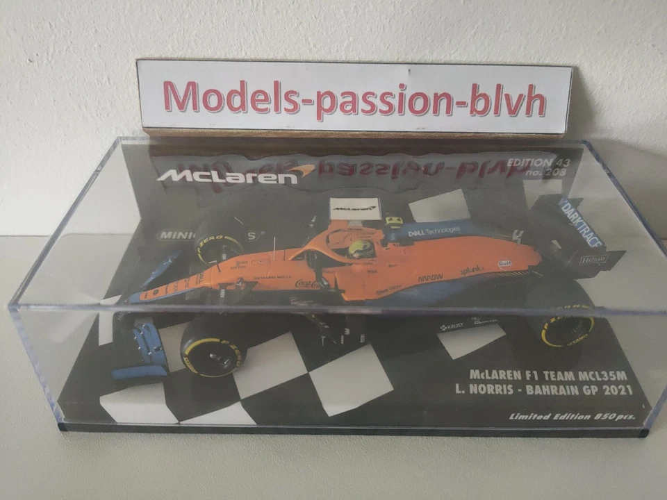 Minichamps 537214304 1/43 McLaren MCL35L Grand Prix De Bahreïn 2021 #4 Limité