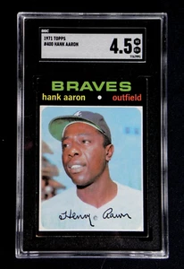HANK AARON 1971 TOPPS BASEBALL CARD #400 SGC GRADED 4.5 VERY GOOD TO EXCELLENT+ - Picture 1 of 2