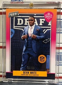 2019 PANINI DAY DRAFT DEVIN WHITE ROOKIE, #R17, SERIAL NUMBERED #72/99, BUCS