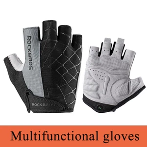 Guantes de Bicicleta RockBros Ciclismo Gel Acolchados Medio Dedo Guantes para Ciclismo Deportes EE. UU. - Imagen 1 de 29