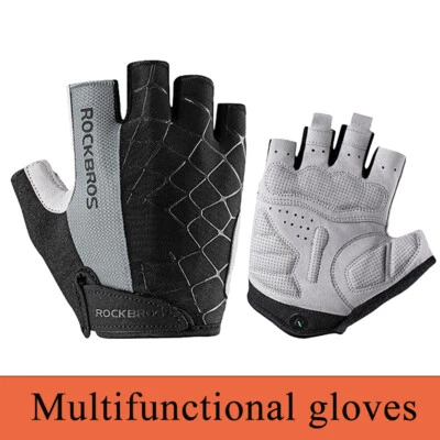 RockBros Bike Gloves Cycling Gel Padded Half Finger Gloves for Cycling Sports US - Image 1 of 4
