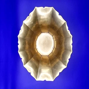 India Vintage Brass Pedestal Bowl Compote Dish Mid Century 7x9x4 - Picture 1 of 6