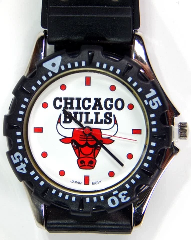NEW 1997 CHICAGO BULLS WRIST WATCH JORDAN ERA 5 TIME NBA CHAMPIONS JAPAN MOVMT Cover
