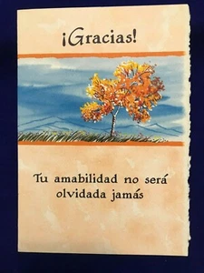Gracias."  Tarjeta de felicacion - Arts Monte Azul - NEW (A43) - Picture 1 of 4