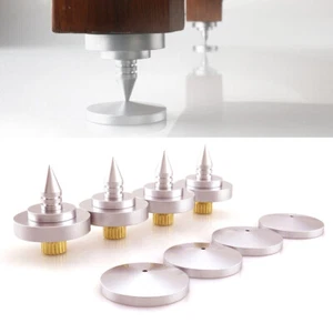 4pcs HIFI Speaker Spike Isolation Foot Bracket Brass Cone Turntable Amp Pads - Picture 1 of 11